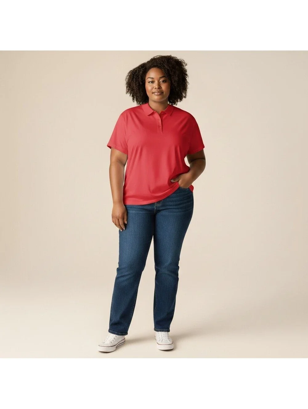 Nike Activewear Polo Shirt Women 2XL Red Button Collared Short Sleeve Dri Fit
